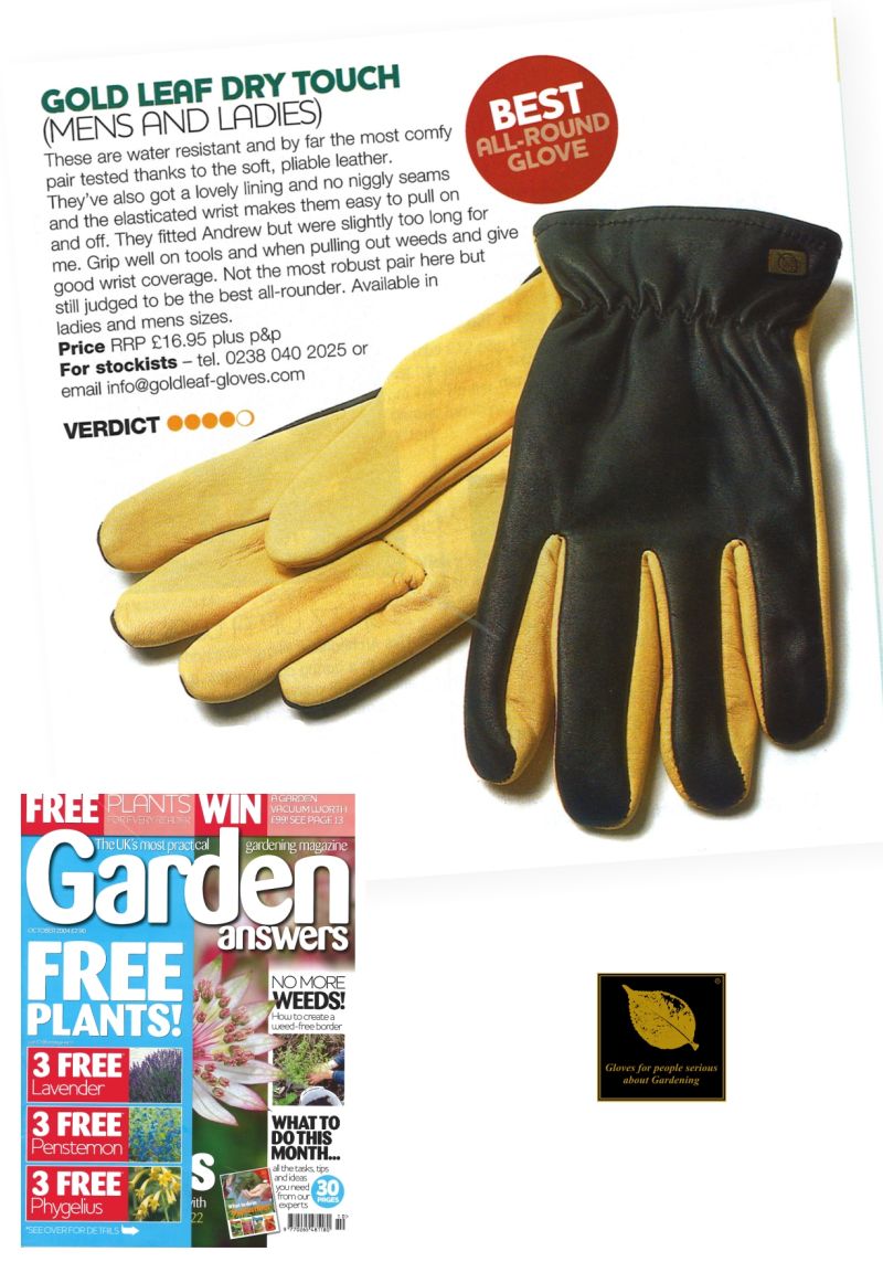 Gold Leaf Gardening Gloves for people serious about gardening